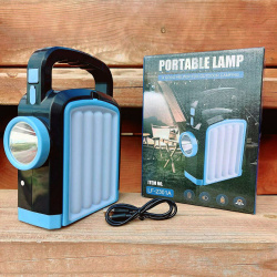 Многофункциональный кемпинговый фонарь – светильник Multifunctional portable lamp LF2301A (зарядка USB+солнечная батарея, 4 режима работы)